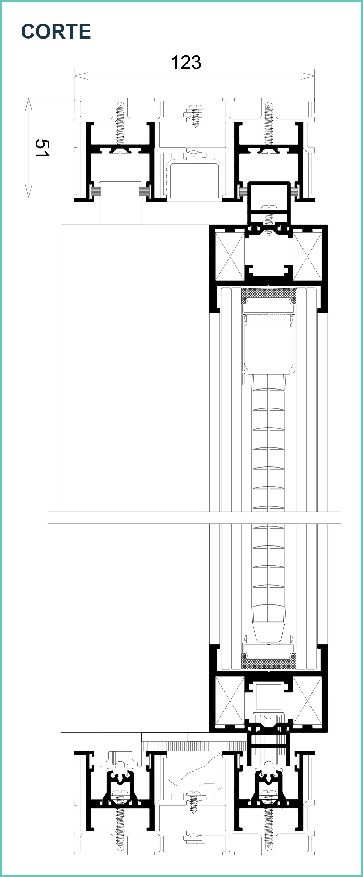 Esquadria Mira - Corte